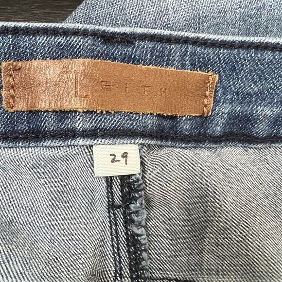 Leith Womens High Rise Flare Medium Wash High Rise Denim Jeans Stretch 29 - Picture 8 of 9